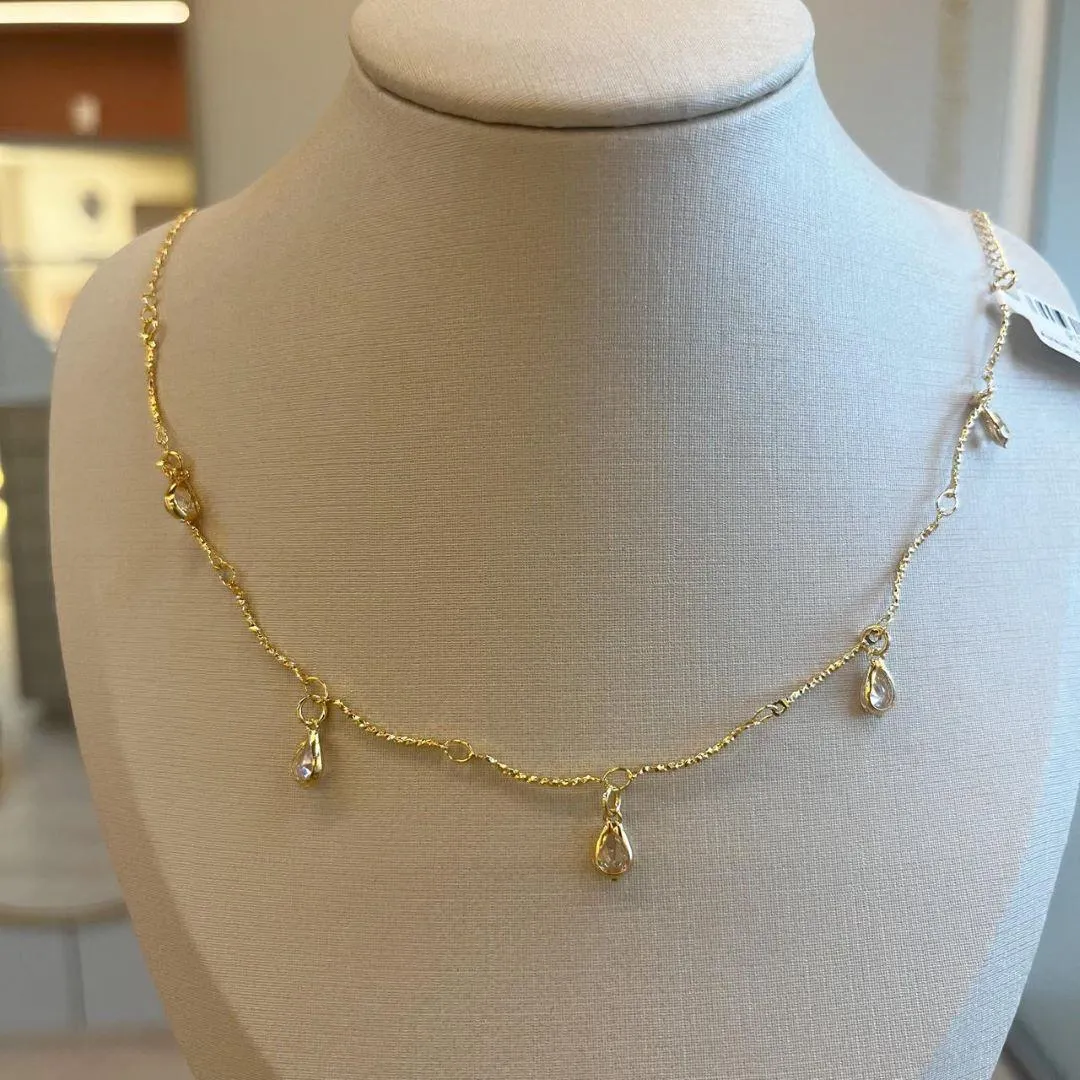 Choker Gotas Zircônias