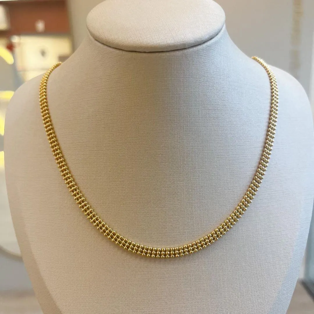 Choker Triplo Bolinhas