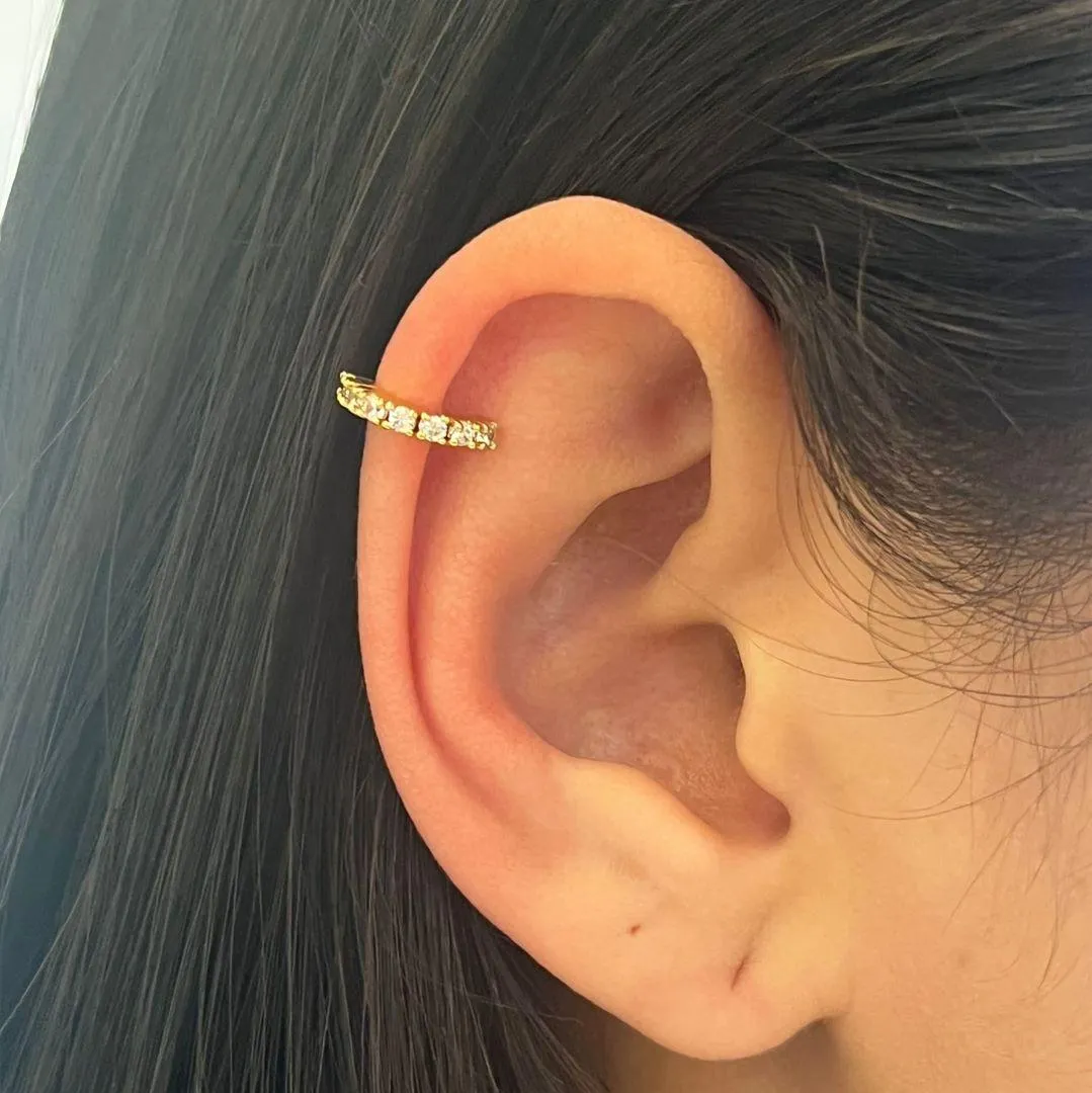 Piercing Fake Fino Cravejado