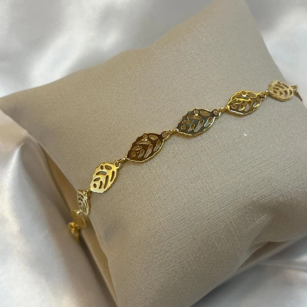 Pulseira Folhas Vazadas