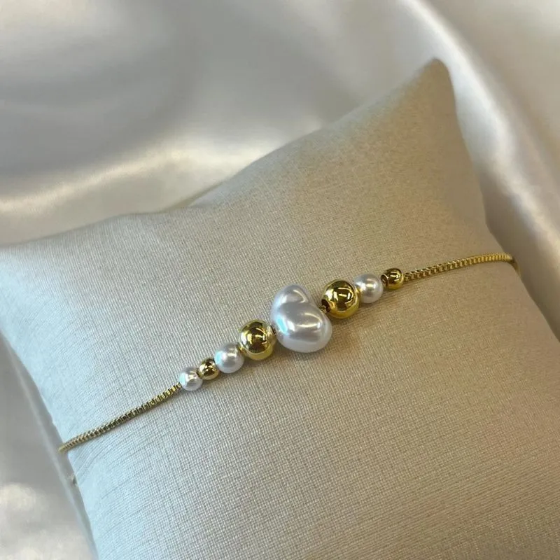 Pulseira Pérolas e Bola
