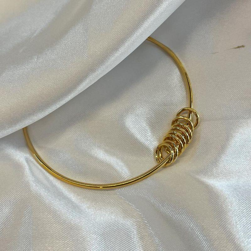 Bracelete Liso Aros Pendurados