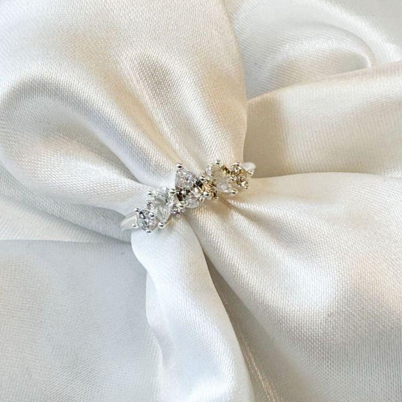 Anel Gotas Zircônia