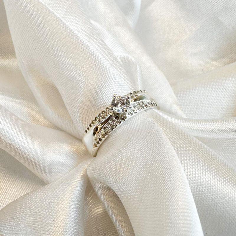 Anel Solitário Aro Grosso