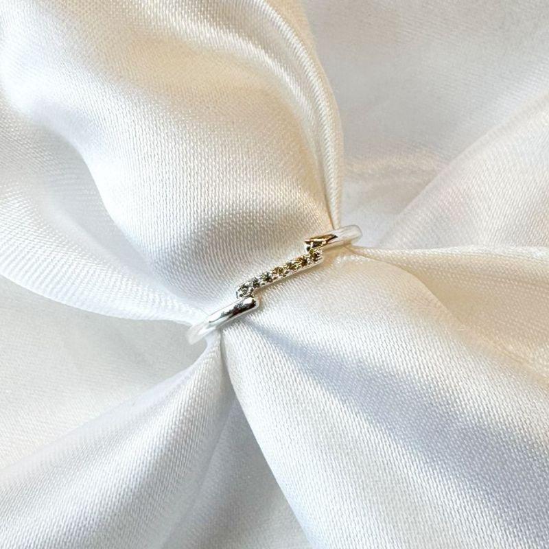 Anel Traço Zircônia