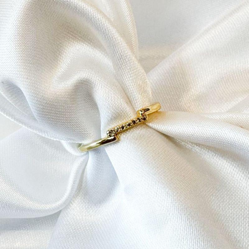 Anel Traço Zircônia