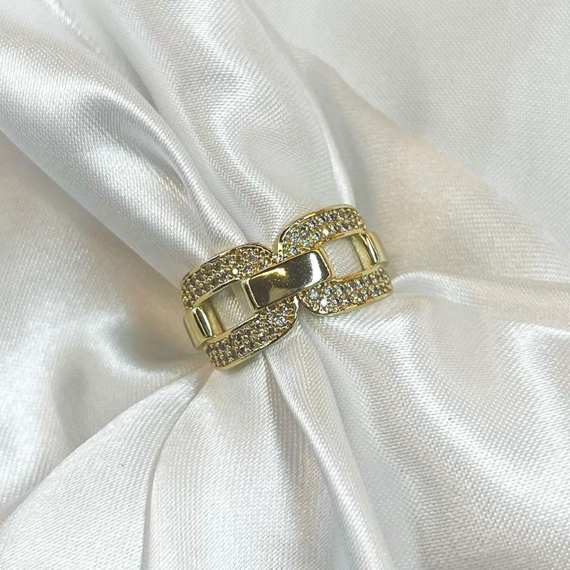 Anel X Cravejado Grosso