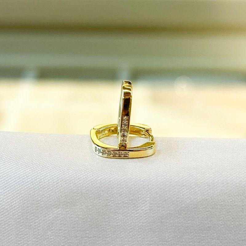 Brinco Argolinha Quadrada G