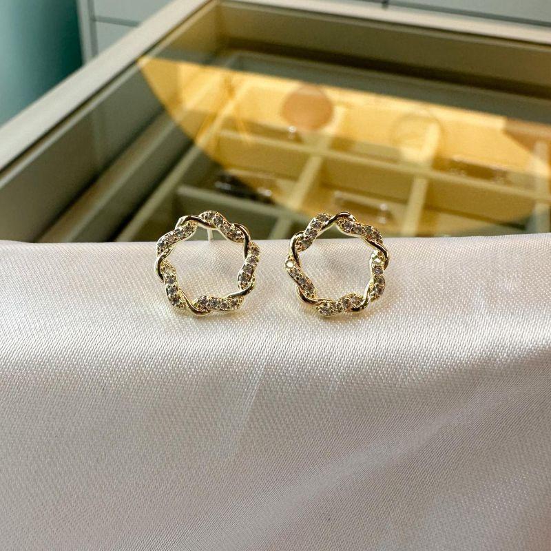 Brinco Círculo Torcido Vazado