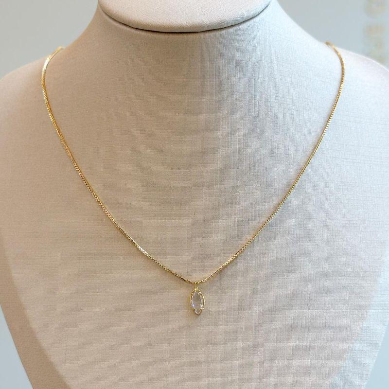 Colar Ponto de Luz Navete