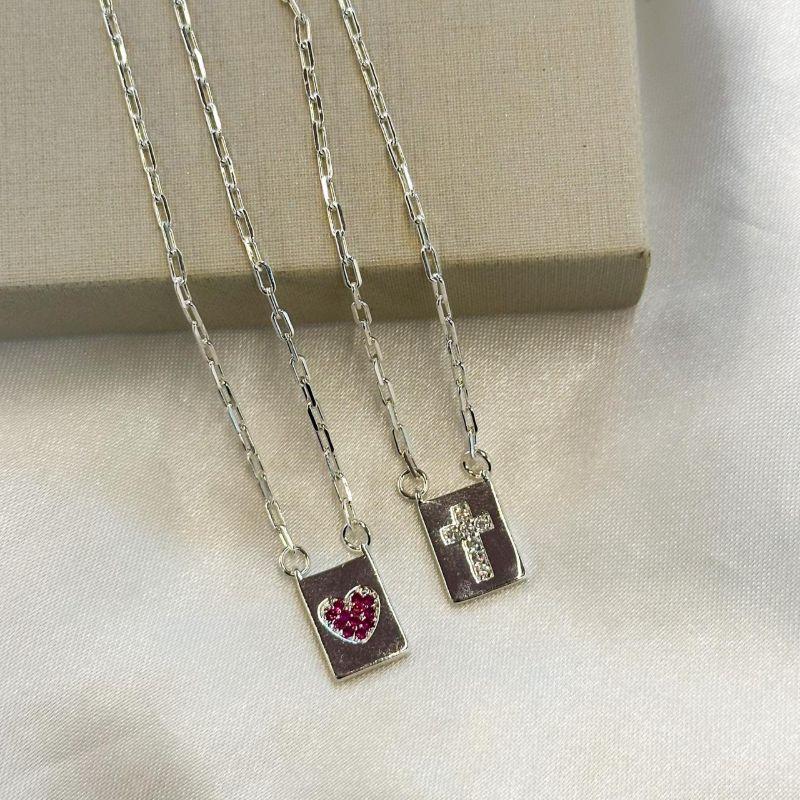 Escapulário Cruz e Coração