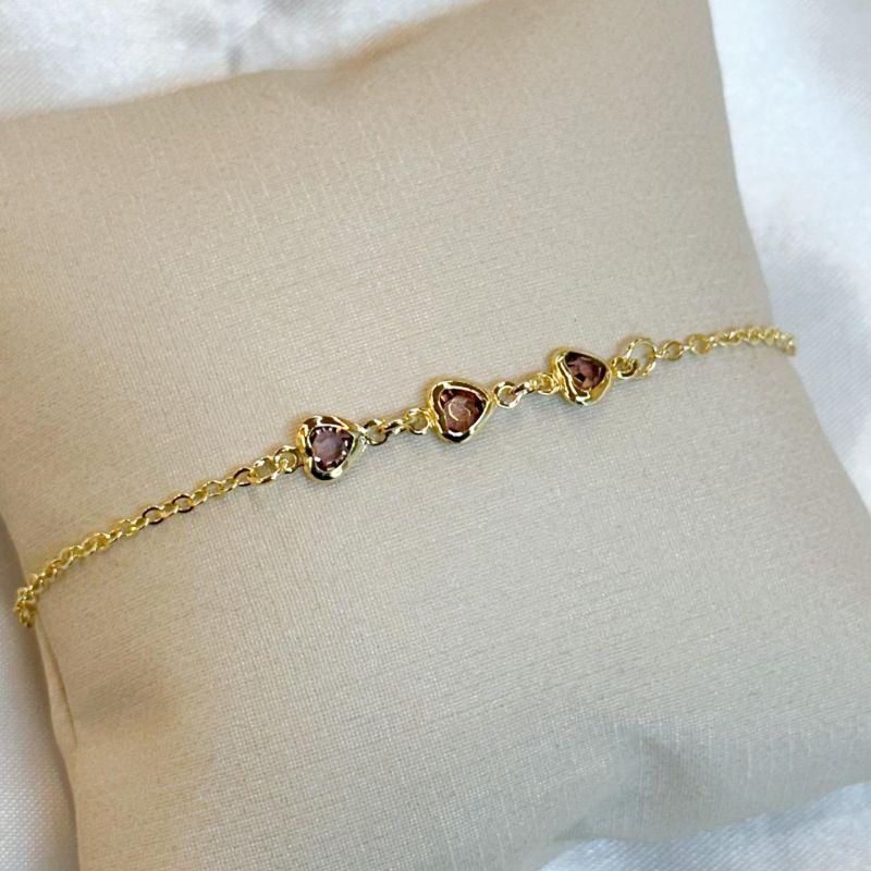 Pulseira Coração Lilas