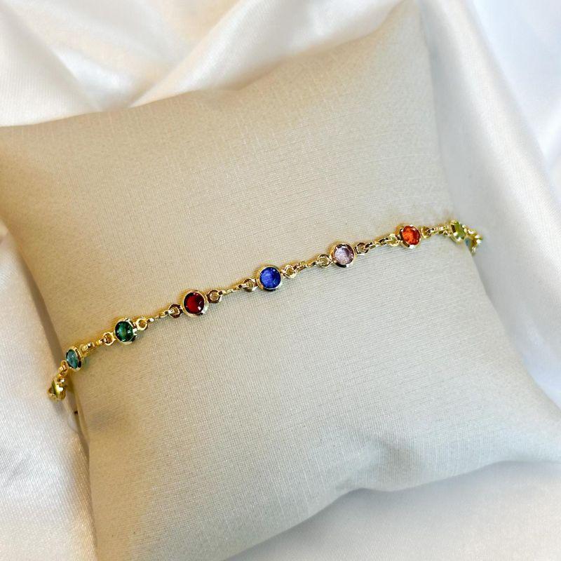 Pulseira Zircônias Coloridas