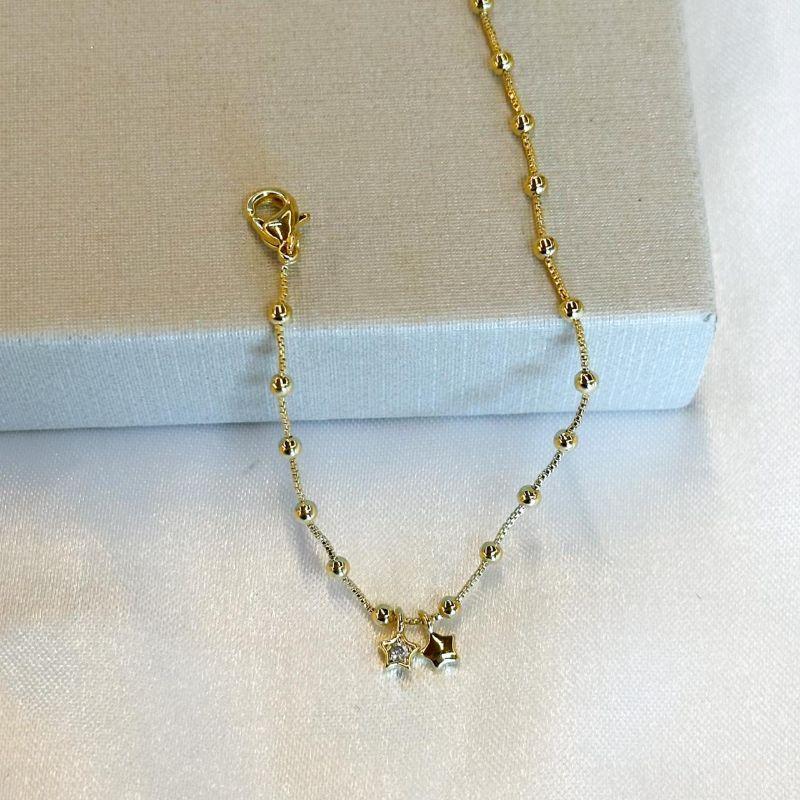 Tornozeleira Bolinhas Estrelas