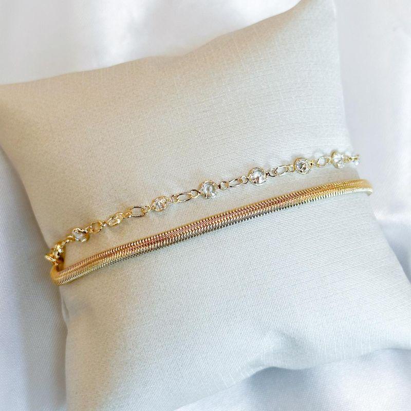 Pulseira Dupla com Zircônias