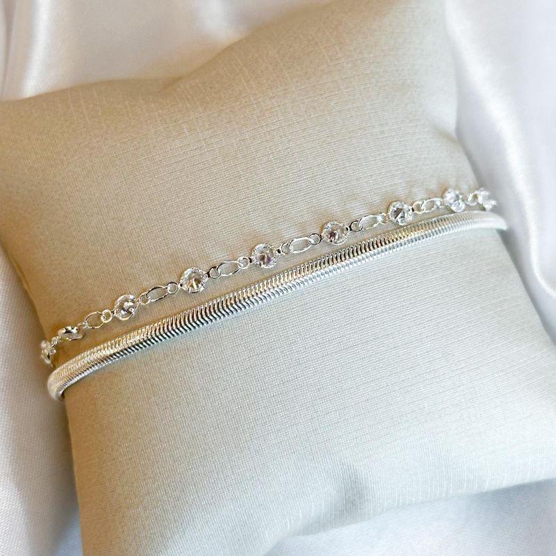 Pulseira Dupla com Zircônias