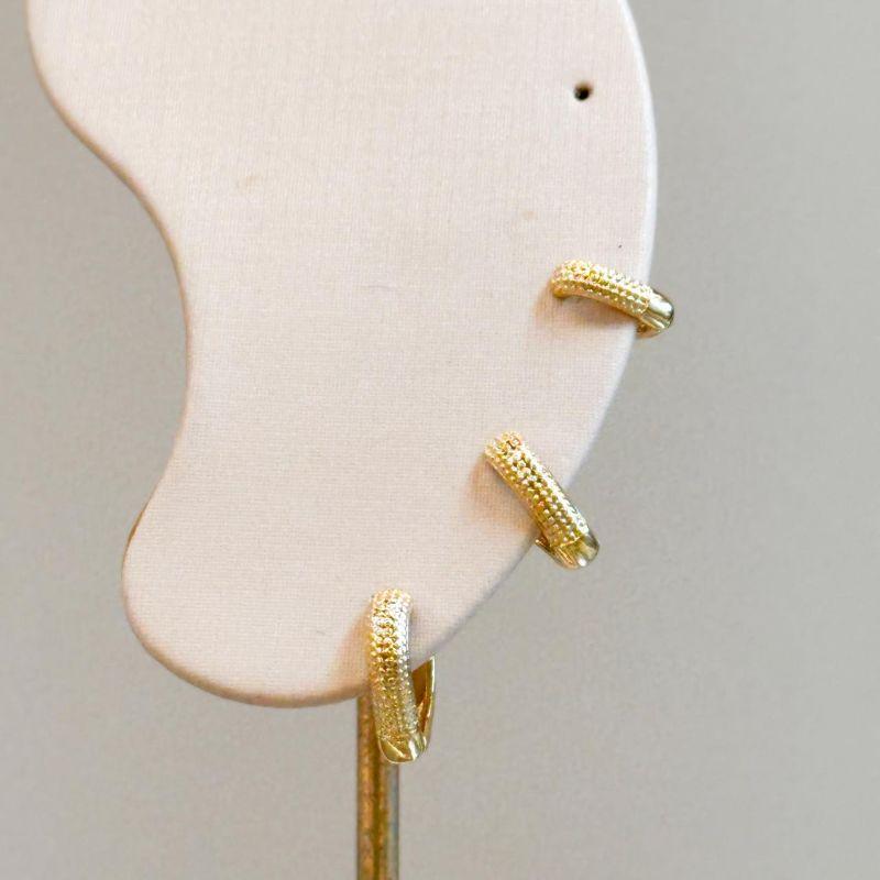 Trio Argola Meio Coração Detalhada