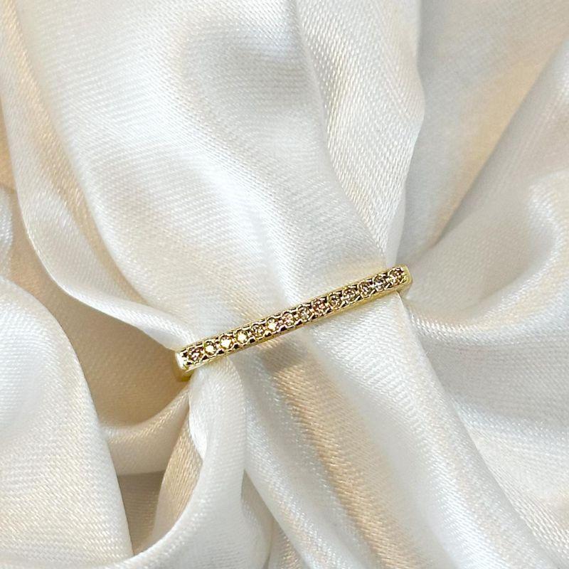 Anel Aparador Quadrado Cravejado