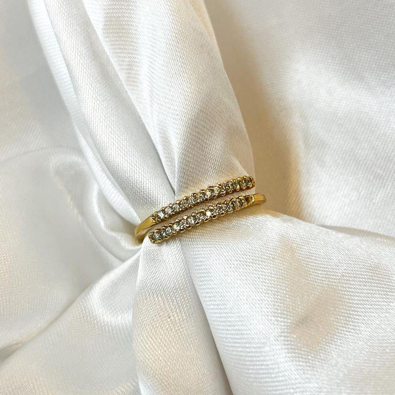 Anel Cravejado Aberto