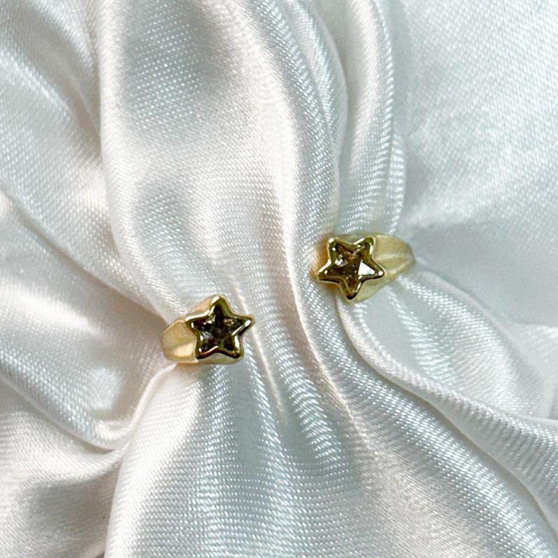 Anel Duas Estrelas na Ponta