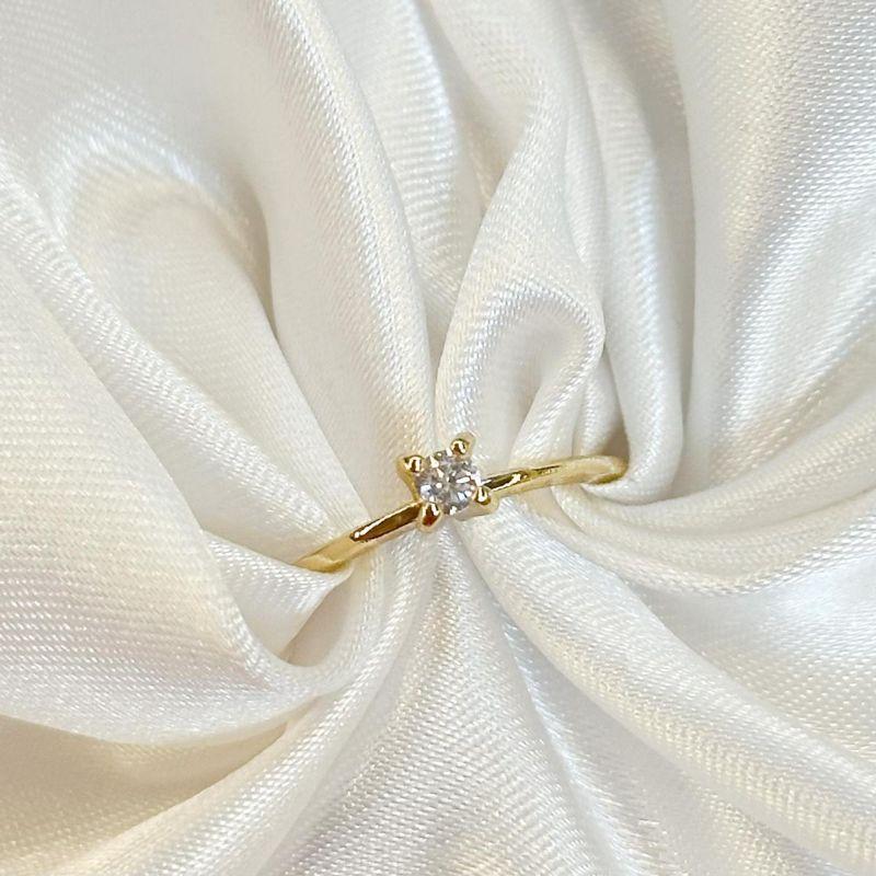 Anel Solitário Fino