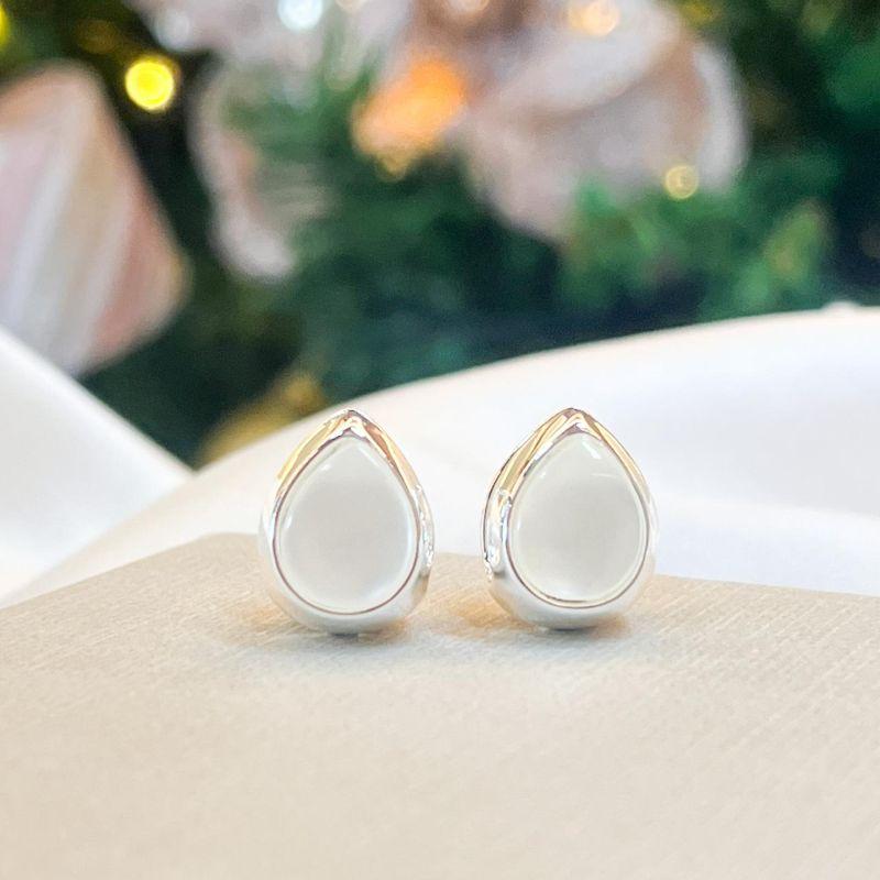 Brinco Argolinha Gota Madrepérola