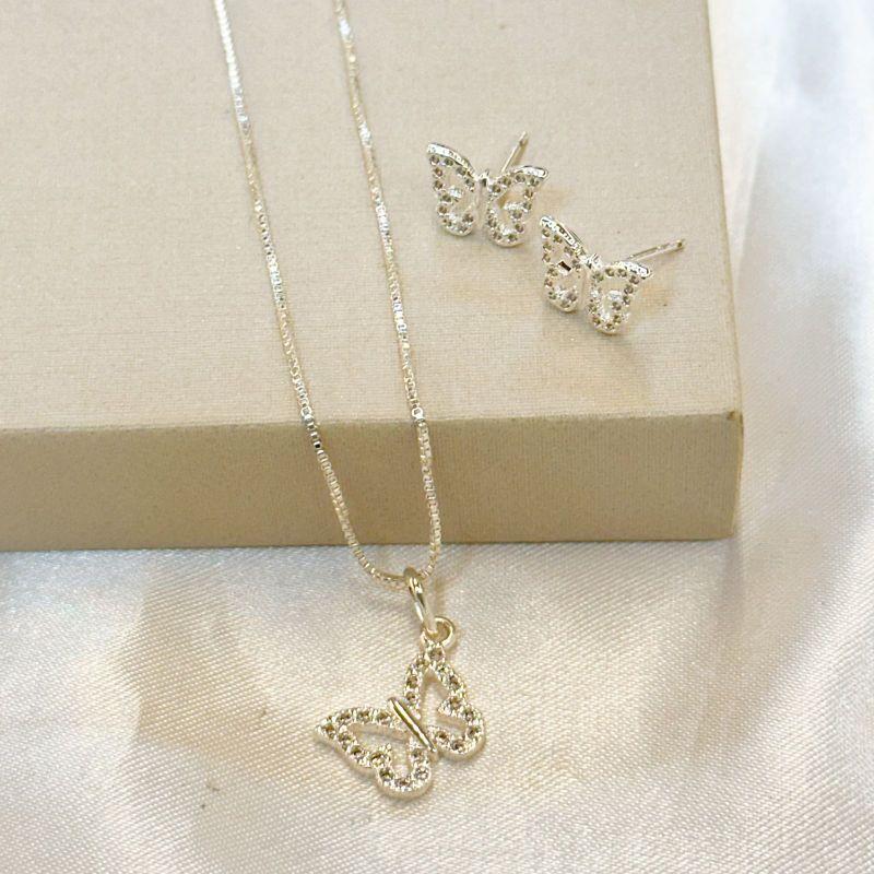 Conjunto Borboletinha Cravejada