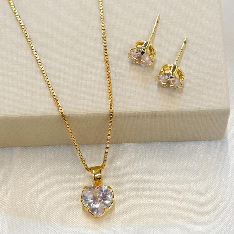Conjunto Coração Zircônia