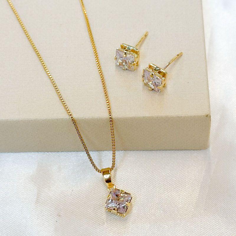 Conjunto Quadrado Zircônia