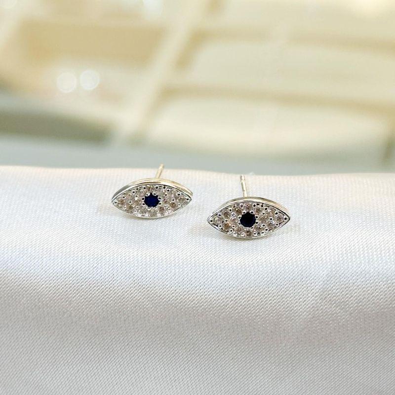 Brinco Olho Grego Cravejado