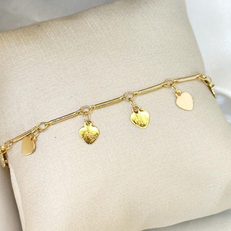 Pulseira Corações Pendurados