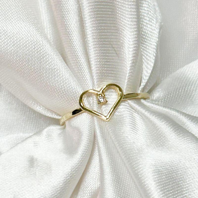 Anel Coração Vazado