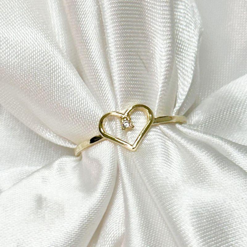 Anel Coração Vazado