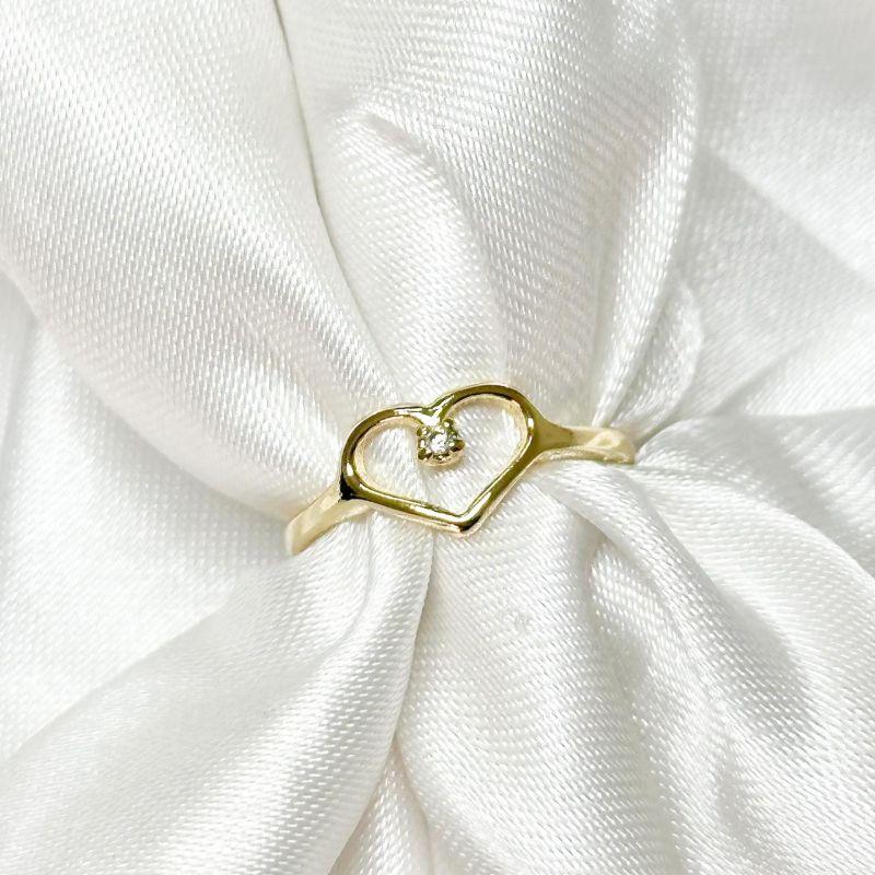 Anel Falange Coração Vazado