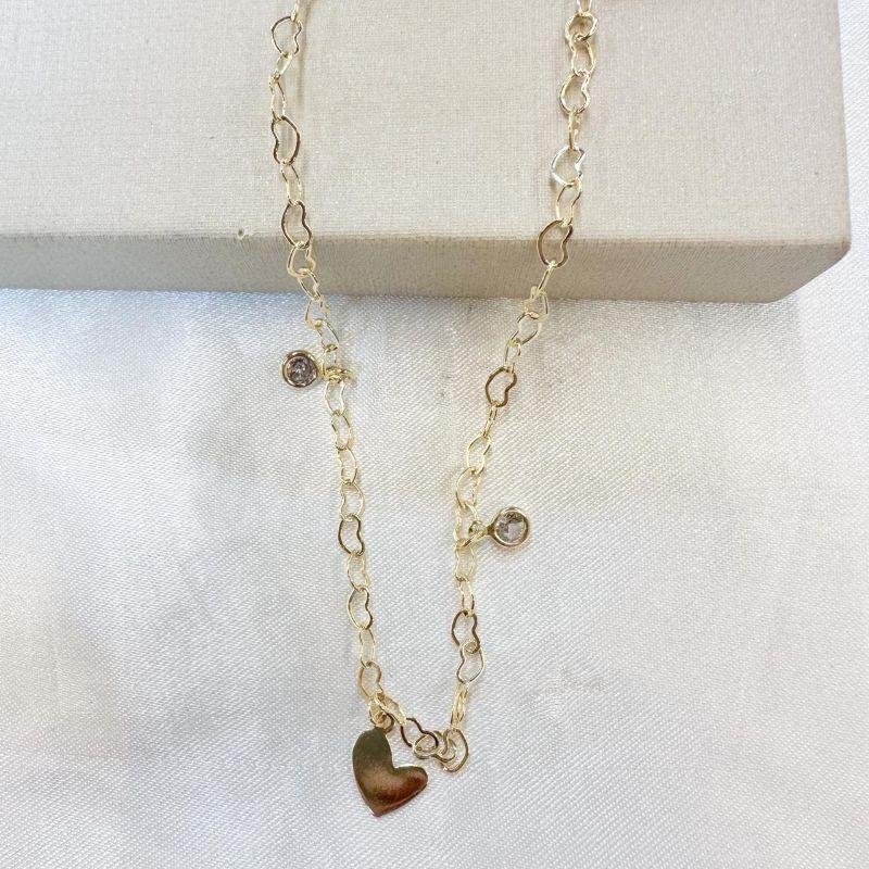 Tornozeleira Coração e Zircônias