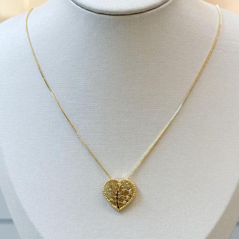 Colar Árvore da Vida Coração