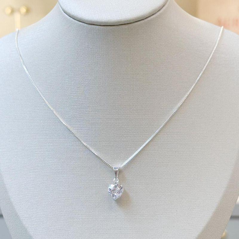 Colar Coração Zircônia