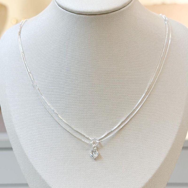 Colar Duplo Coração