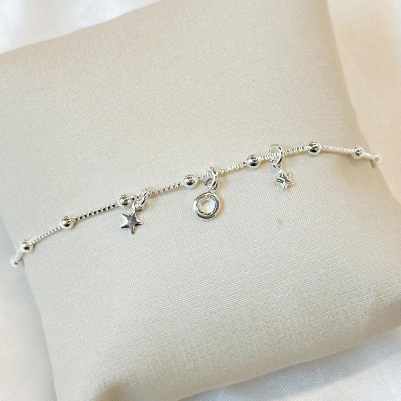 Pulseira Bolinhas Ponto de Luz e Estrelas