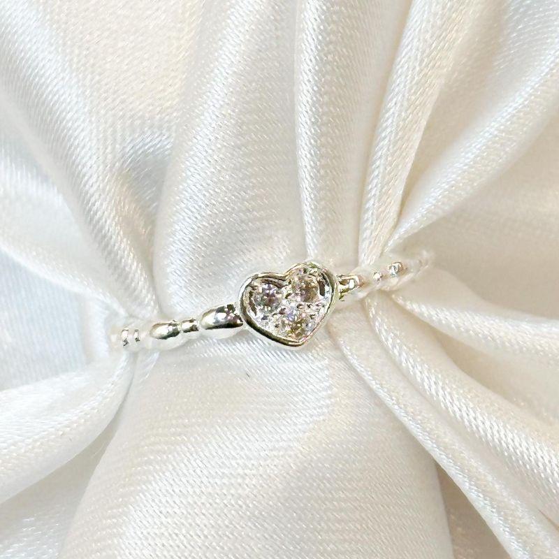 Anel Coração Zircônias