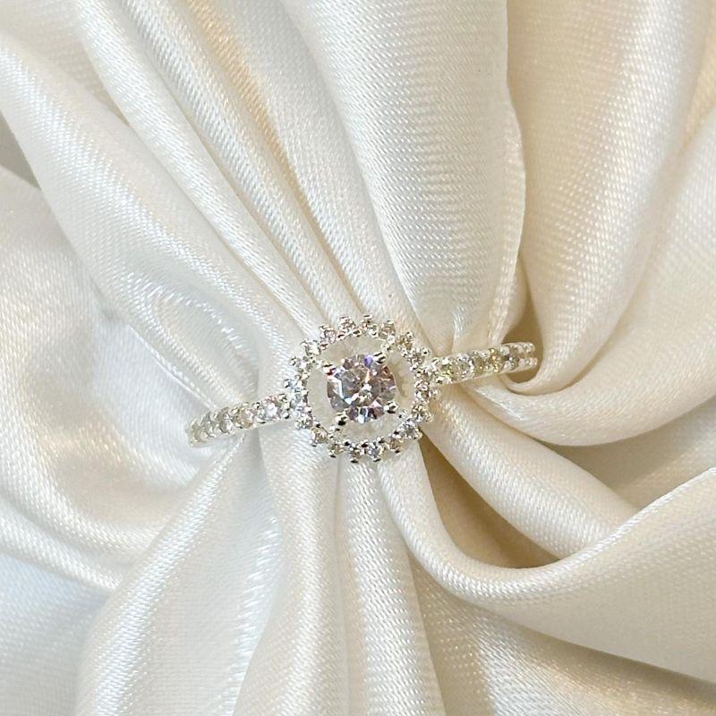 Anel Incolor Zircônia