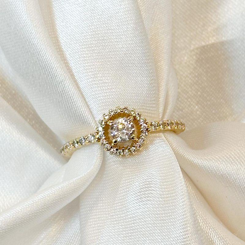 Anel Incolor Zircônia