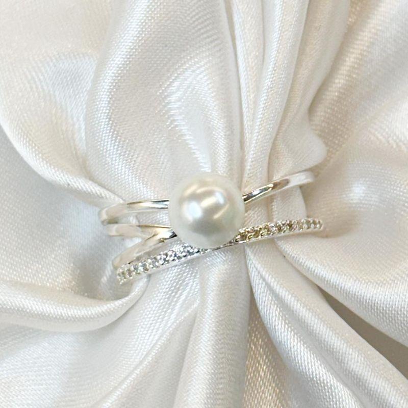 Anel Linhas com Pérola