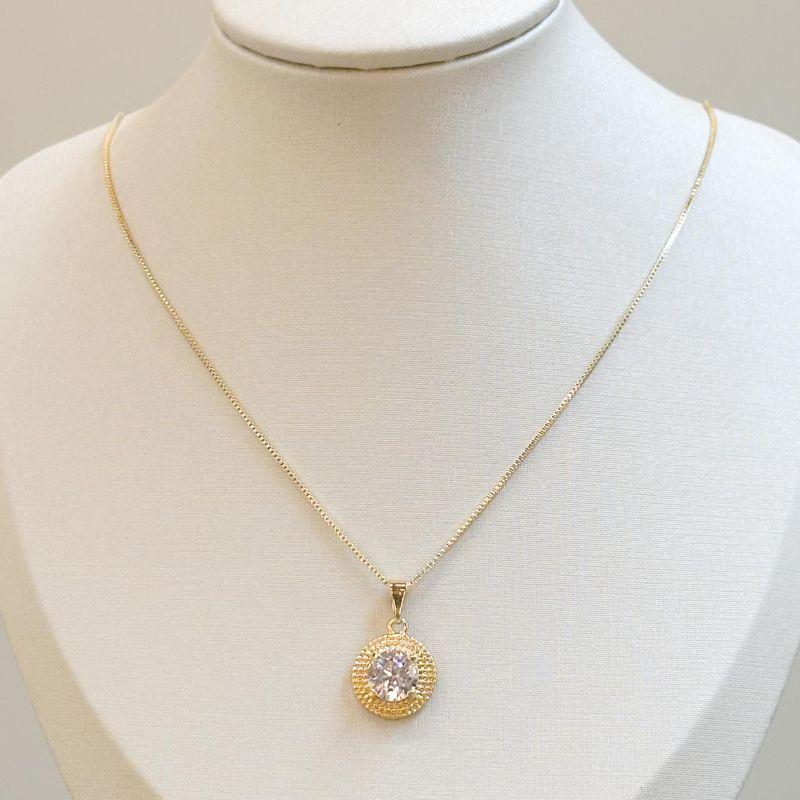 Colar Circulo Zircônia