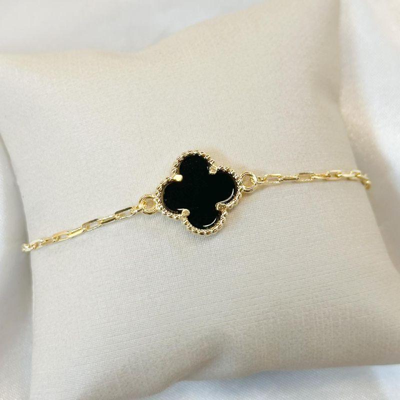 Pulseira Trevo Preto