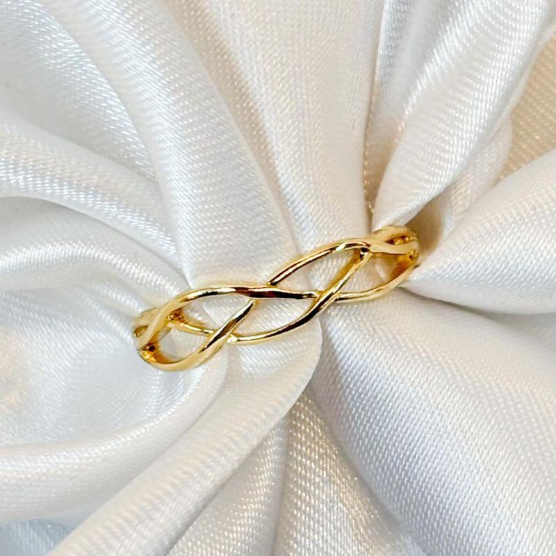 Anel Trançado Liso
